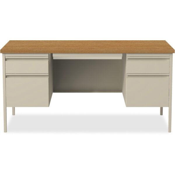 Lorell Fortress Series Double-Pedestal Desk - Image 3