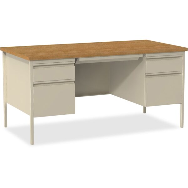 Lorell Fortress Series Double-Pedestal Desk