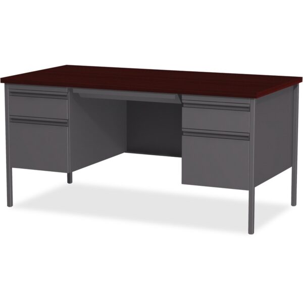 Lorell Fortress Series Double-Pedestal Desk - Image 2