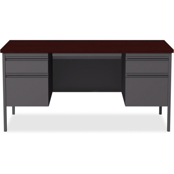 Lorell Fortress Series Double-Pedestal Desk - Image 3