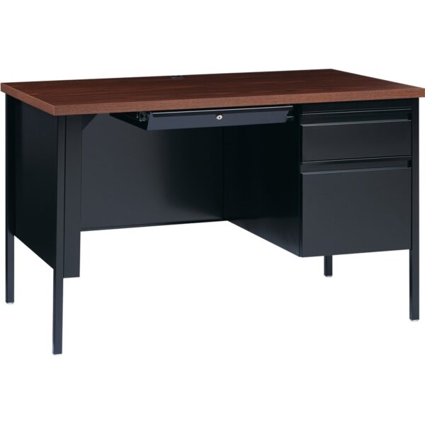 Lorell Fortress Series 48" Right Single-Pedestal Desk