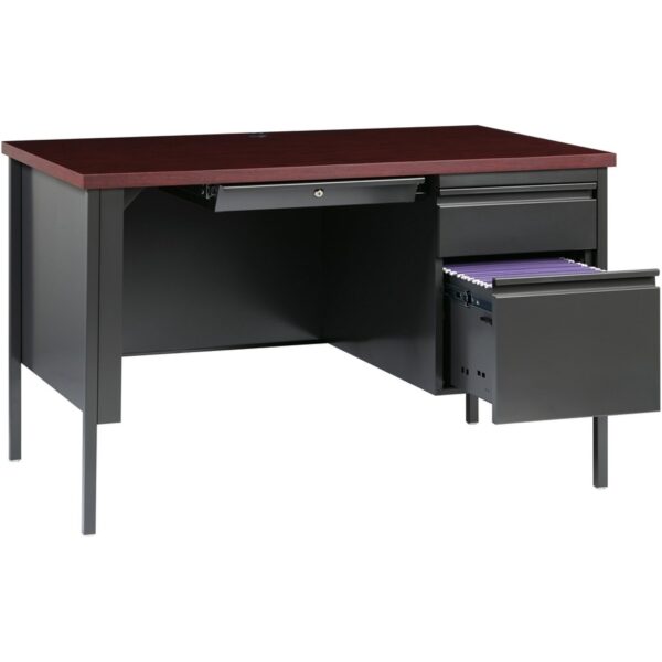 Lorell Fortress Series 48" Right Single-Pedestal Desk - Image 3