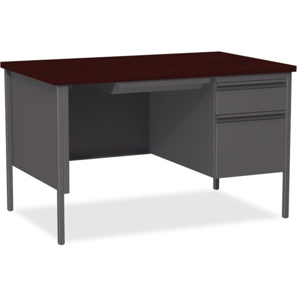 Lorell Fortress Series 48" Right Single-Pedestal Desk