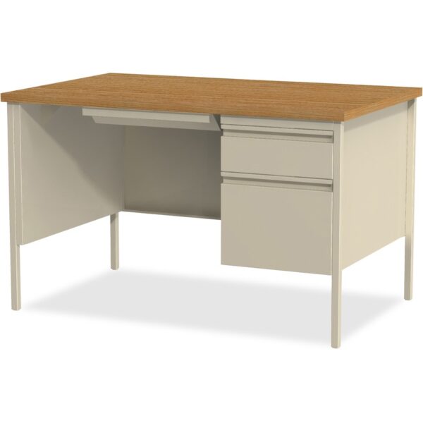 Lorell Fortress Series 48" Right Single-Pedestal Desk - Image 2