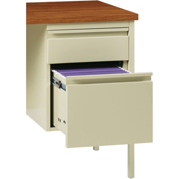 Lorell Fortress Series 48" Right Single-Pedestal Desk - Image 3