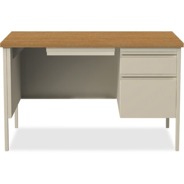 Lorell Fortress Series 48" Right Single-Pedestal Desk - Image 4