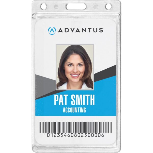 Advantus Frosted Vertical Rigid ID Holder