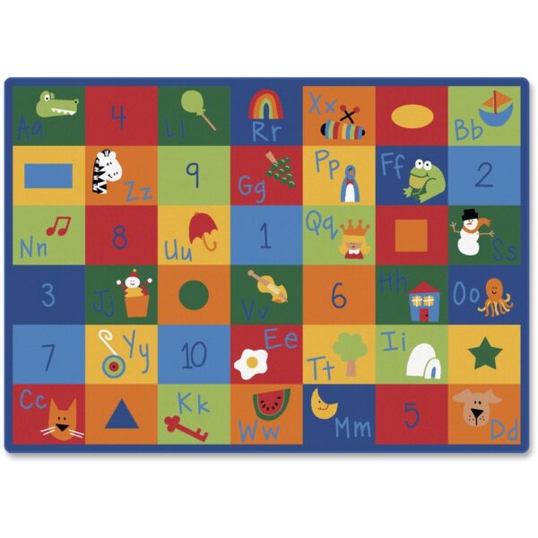 Carpets for Kids Learning Blocks Rectangle Rug