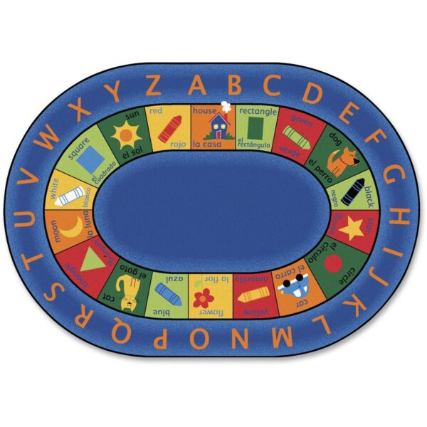 Carpets for Kids Bilingual Early Learning Oval Rug