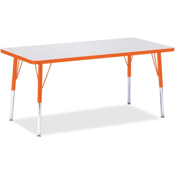 Jonti-Craft Berries Orange Edge Rectangle Table