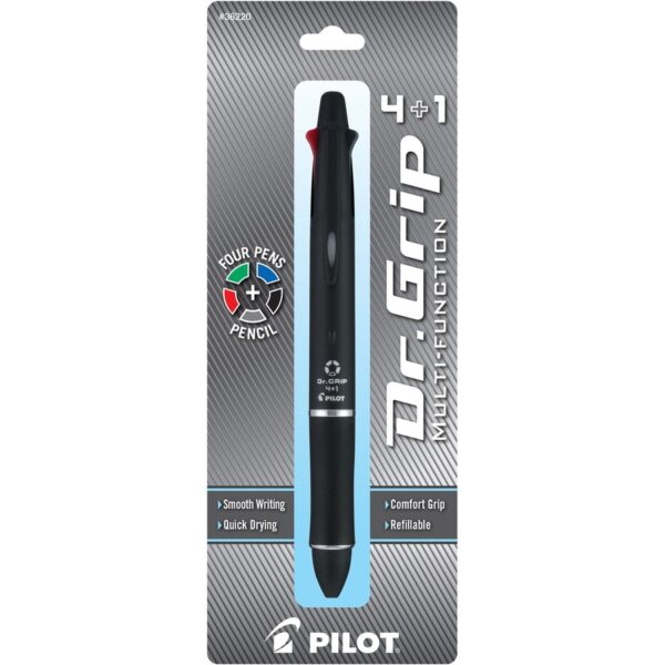 A package of dr. Grip 3 pen with a black and red ink