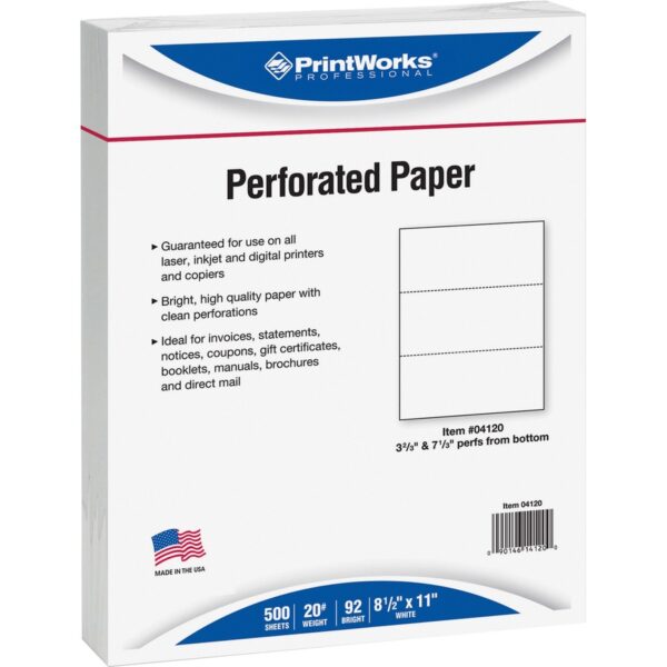 A package of perforated paper is shown.