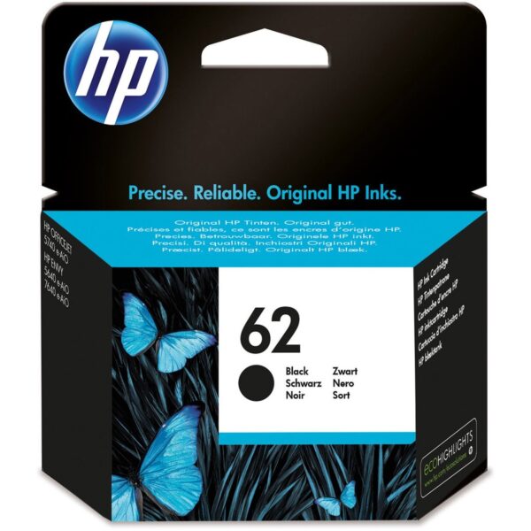 HP 62 (C2P04AN) Original Inkjet Ink Cartridge - Black - 1 Each