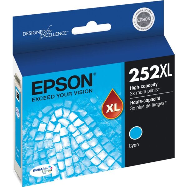 Epson DURABrite Ultra 252XL Original High Yield Inkjet Ink Cartridge - Cyan - 1 Each