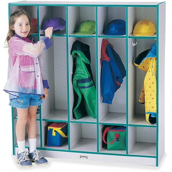 Jonti-Craft Rainbow Accents 5-section Coat Locker