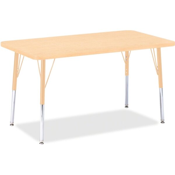 Jonti-Craft Berries Adult Height Maple Top/Edge Rectangle Table