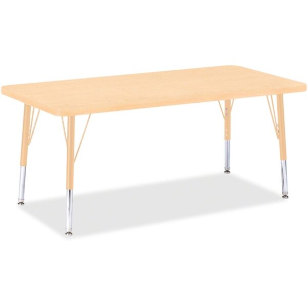 Jonti-Craft Berries Adult Height Maple Top/Edge Rectangle Table