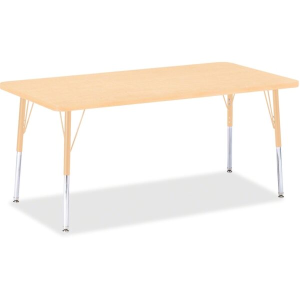 Jonti-Craft Berries Adult Height Maple Top/Edge Rectangle Table