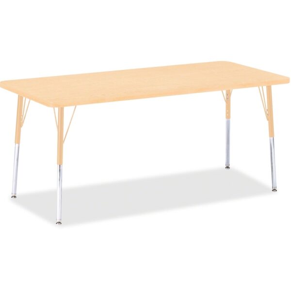 Jonti-Craft Berries Adult Height Maple Top/Edge Rectangle Table