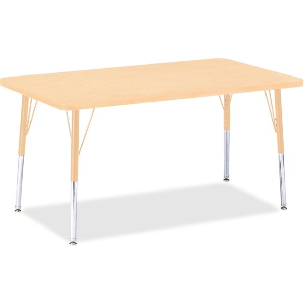 Jonti-Craft Berries Adult Height Maple Top/Edge Rectangle Table