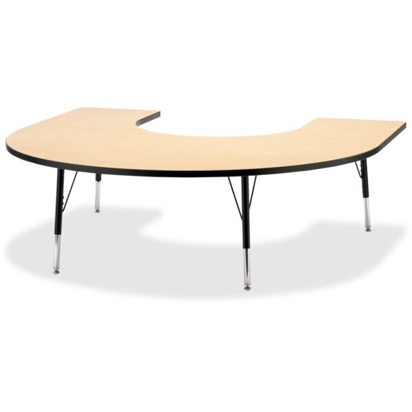 Jonti-Craft Berries Elementary Black Edge Horseshoe Table