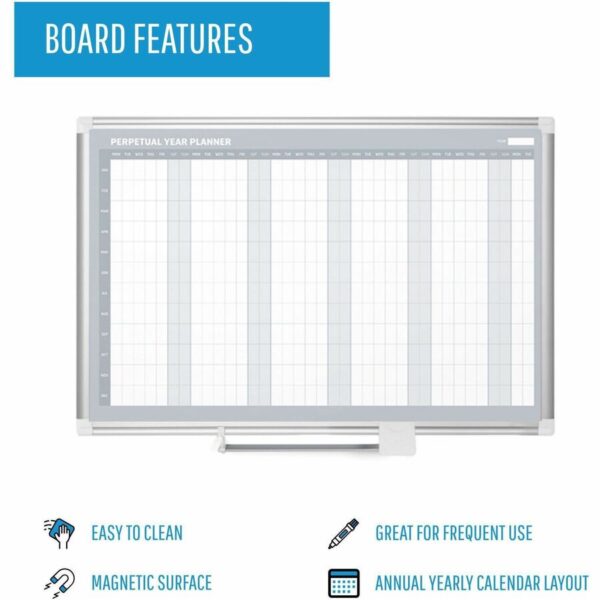 MasterVision Magnetic Gold Ultra 12 Month Planner - Image 2