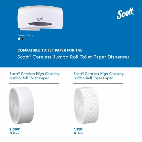 Scott Essential Coreless Jumbo Roll Toilet Paper Dispenser - Image 5