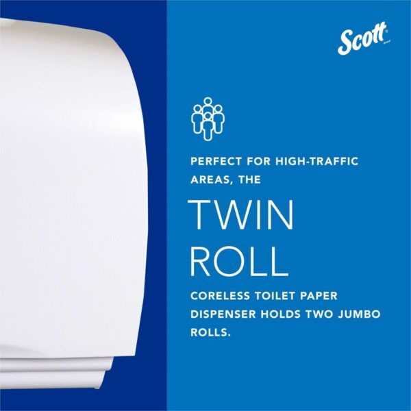 Scott Essential Coreless Jumbo Roll Toilet Paper Dispenser - Image 6