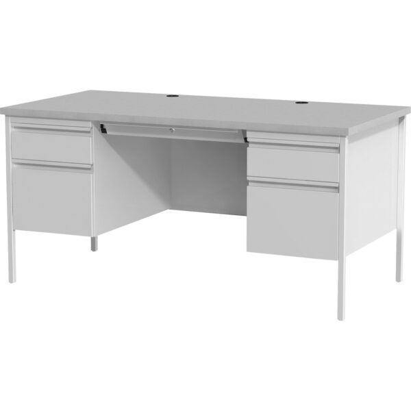 Lorell Fortress Series Double-Pedestal Desk - Image 2