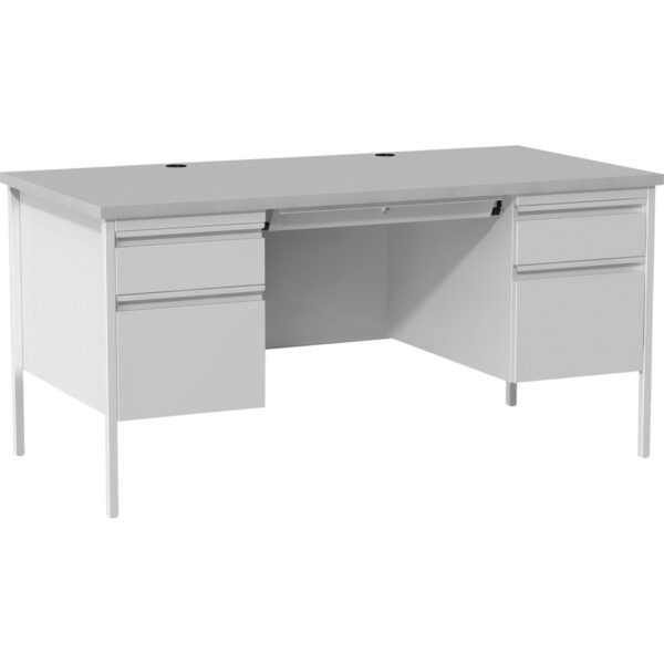 Lorell Fortress Series Double-Pedestal Desk