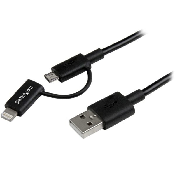 StarTech.com Lightning or Micro USB to USB cable - 1m (3ft), black