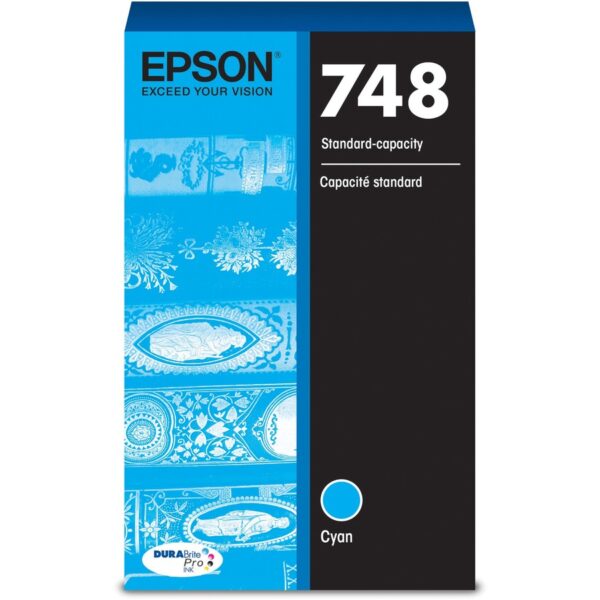 Epson DURABrite Pro 748 Original Standard Yield Inkjet Ink Cartridge - Cyan - 1 Each - Image 2