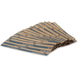 A pile of cardboard with blue stripes on it.