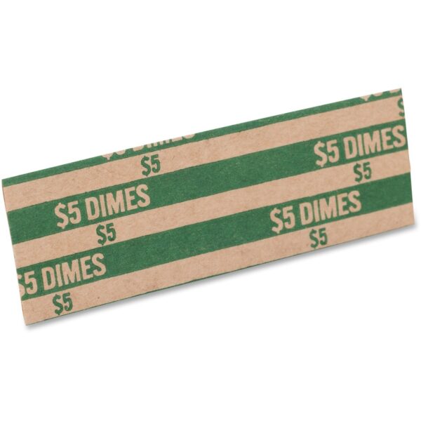 A roll of money with the word " dimes " on it.