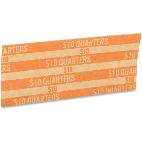 A strip of paper that has the words " $ 1 0 quarters ".