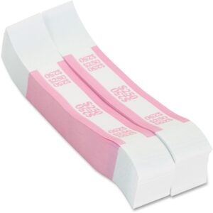 A pair of pink and white paper towels.