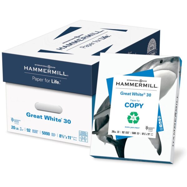 Hammermill Great White Recycled Copy Paper - White