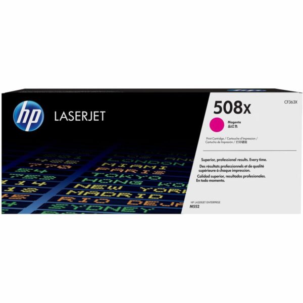 HP 508X (CF363X) Original High Yield Laser Toner Cartridge - Single Pack - Magenta - 1 Each