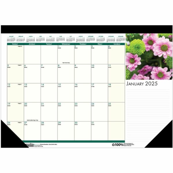 House of Doolittle EarthScapes Flowers 18-1/2" Desk Pad