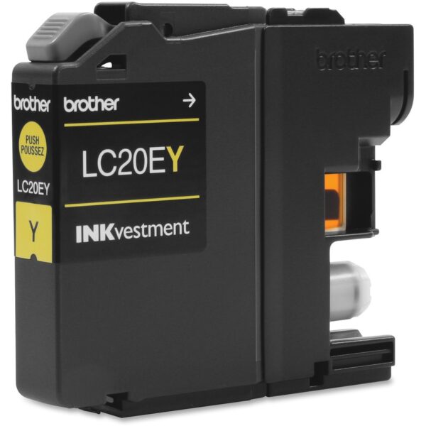 Brother LC-20EY Inkjet Ink Cartridge - Yellow - 1 Each - Image 3