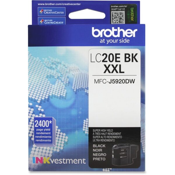 Brother LC-20EBK Inkjet Ink Cartridge - Black - 1 Each