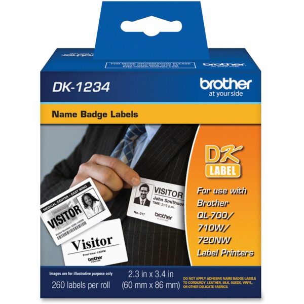 Brother Adhesive Name Badge Labels