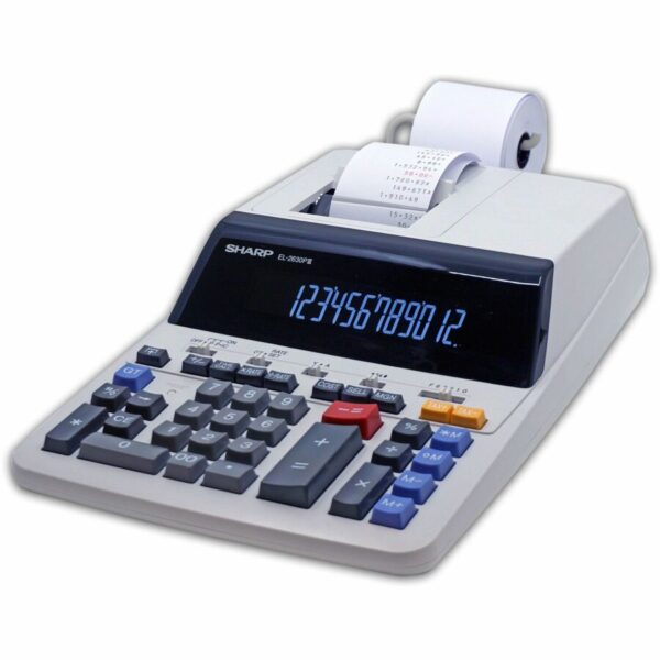 Sharp Calculators EL-2630PIII 12-Digit Commercial Printing Calculator