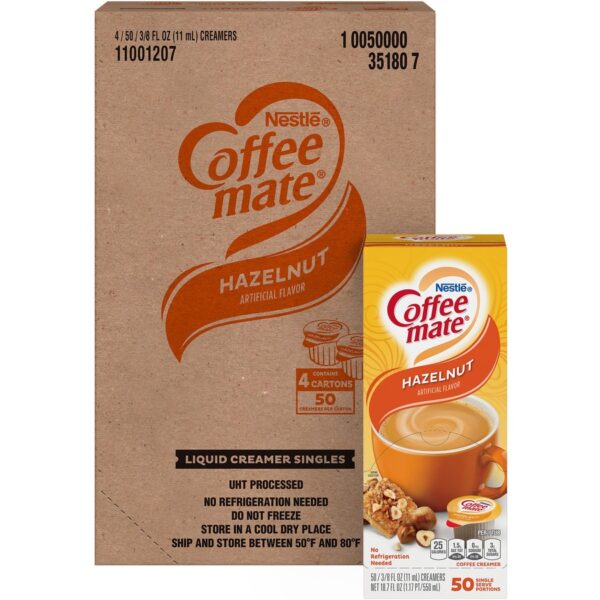 Coffee mate Hazelnut Liquid Coffee Creamer Singles - Gluten-Free