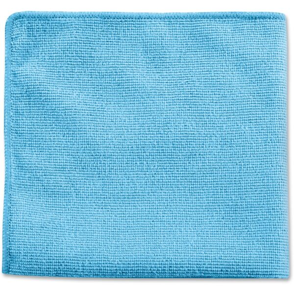 Rubbermaid Commercial Microfiber Cleaning Cloths, 12 x 12, Blue, 24/Pack