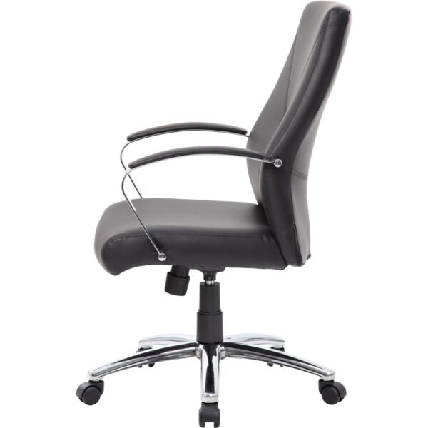 Boss Leatherplus Executive Chair with Chrome Accent - Image 2