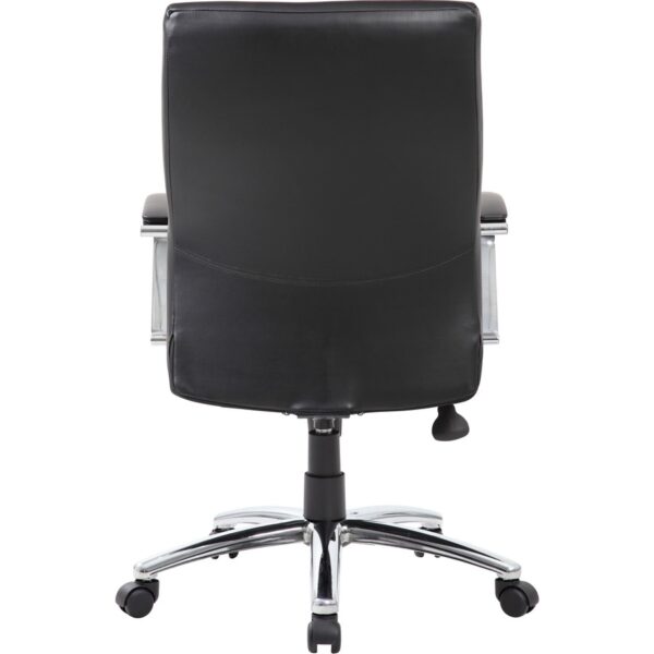 Boss Leatherplus Executive Chair with Chrome Accent - Image 4