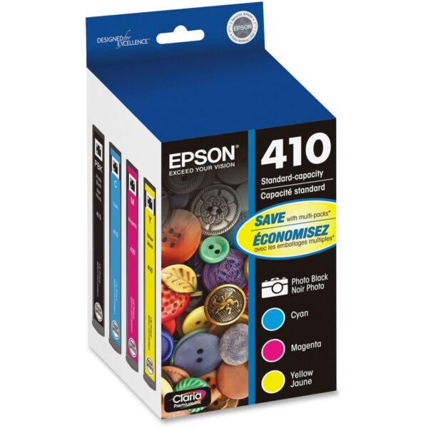 Epson DURABrite Ultra 410 Original Standard Yield Inkjet Ink Cartridge - Photo Black, Cyan, Magenta, Yellow - 4 / Pack - Image 2