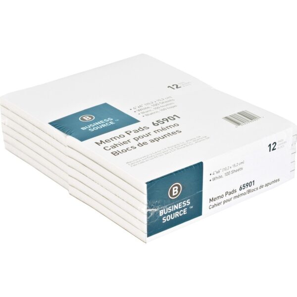 Business Source Plain Memo Pads - Image 2