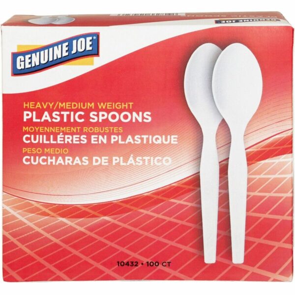 Genuine Joe Heavyweight Disposable Spoons - Image 3